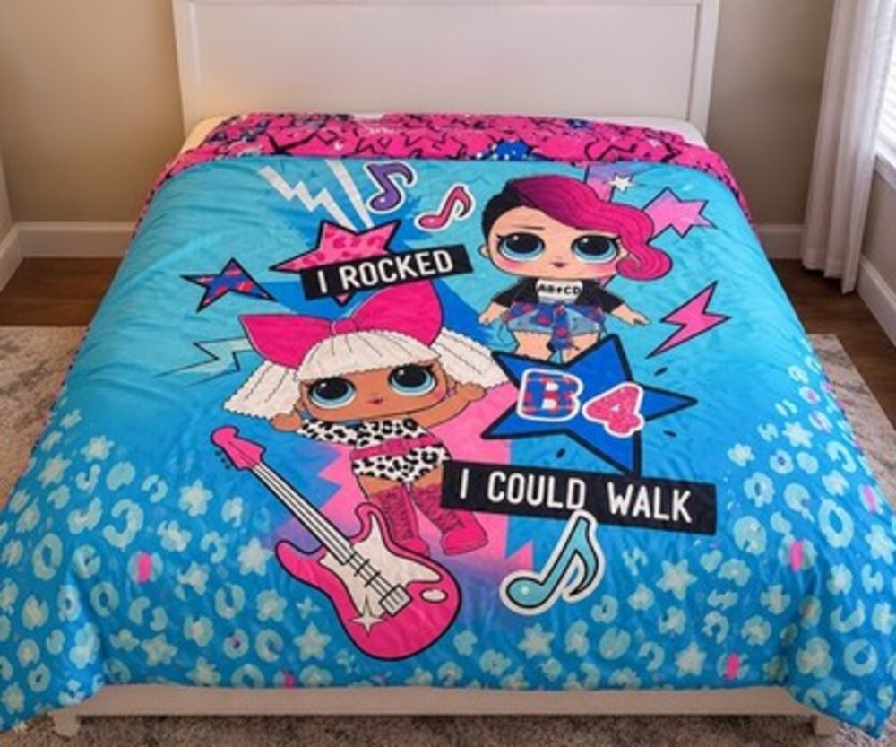 LOL Surprise Comforter Duvet Cover 72x90 Full Queen Blanket Diva Pink Blue NWOT